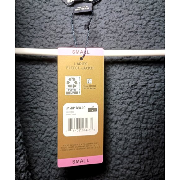 Women's Eddie Bauer Fleece Jacket (Navy Blue) - Small - Picture 8 of 8